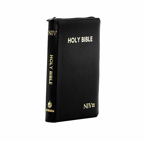 Scripture Capsules NIV Holy Bible Capsule With Zip, Black – BibleStore