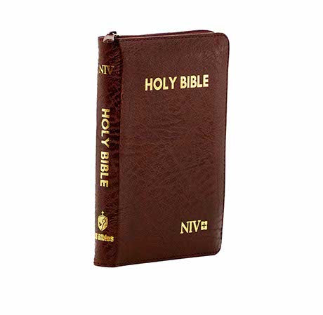 Scripture Capsules NIV Holy Bible Capsule With Zip, Cranberry – BibleStore